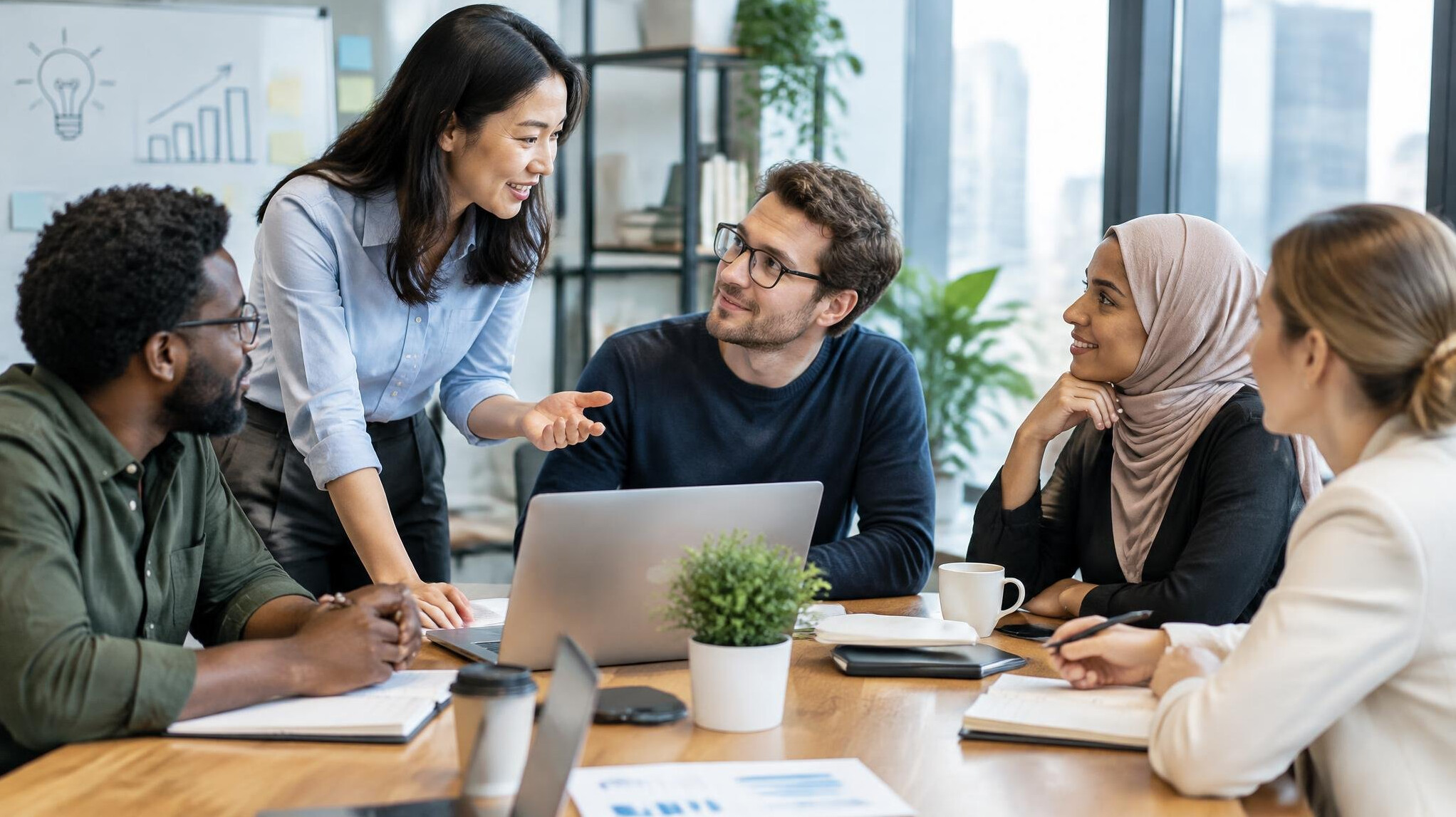 diverse team meeting