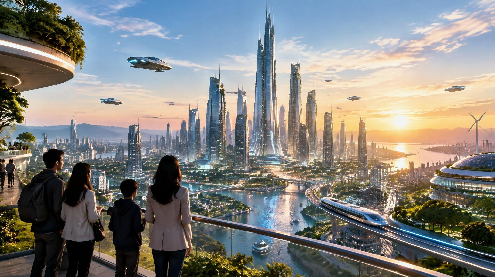 futuristic city skyline